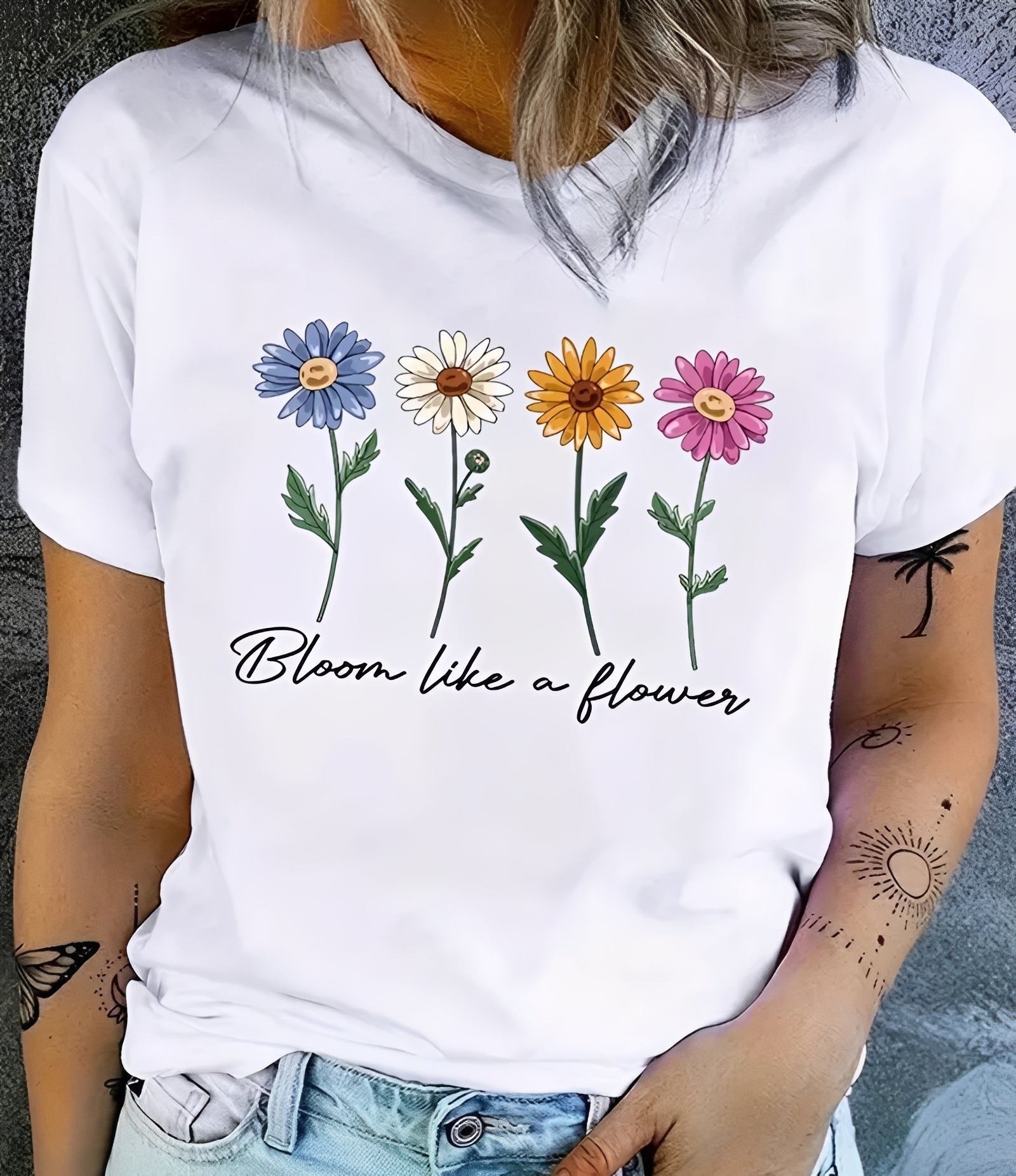 Julia - Elegantes T-Shirt mit Druck für Frauen