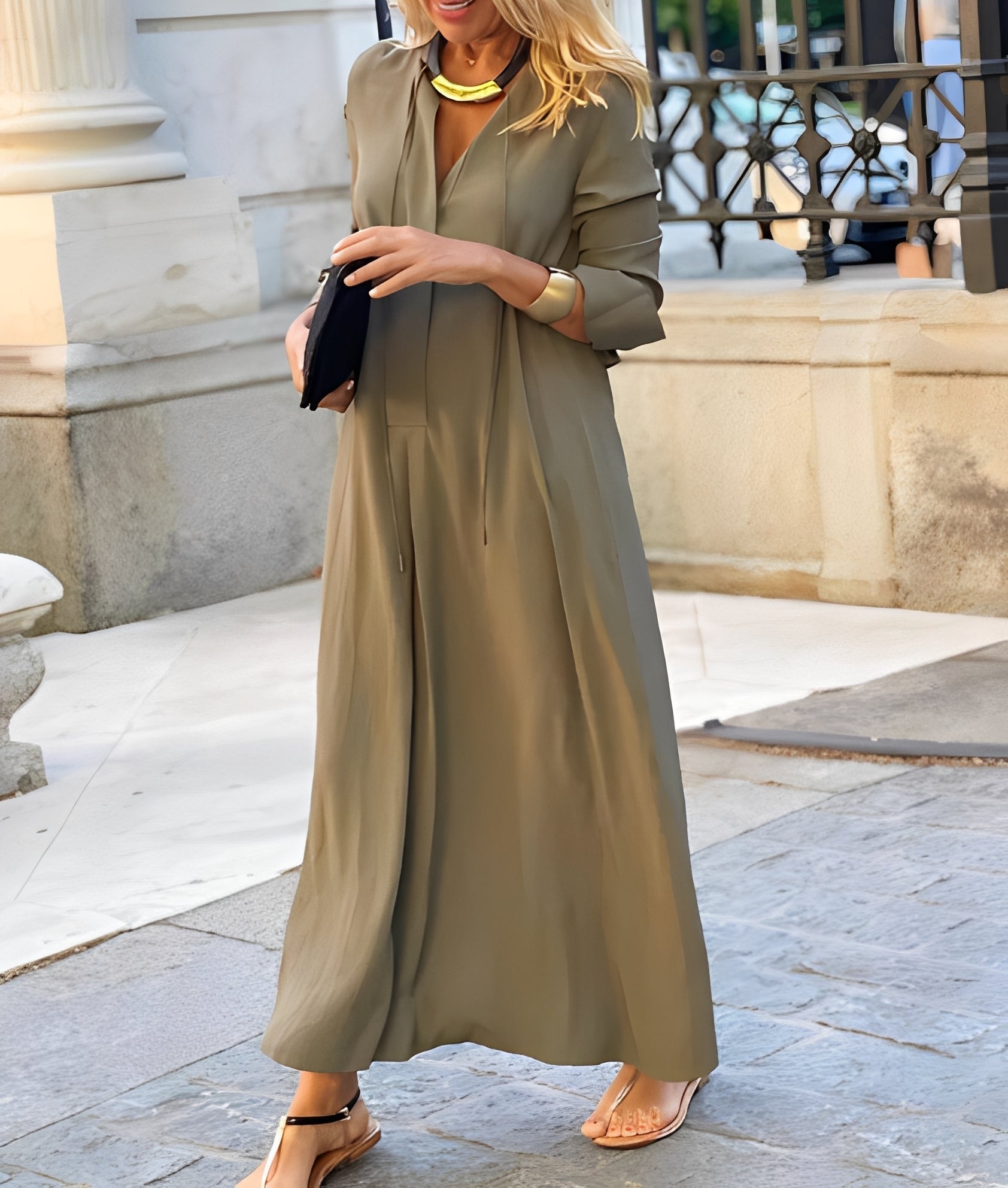 Nicole - Bequemes, locker geschnittenes Maxikleid für Damen