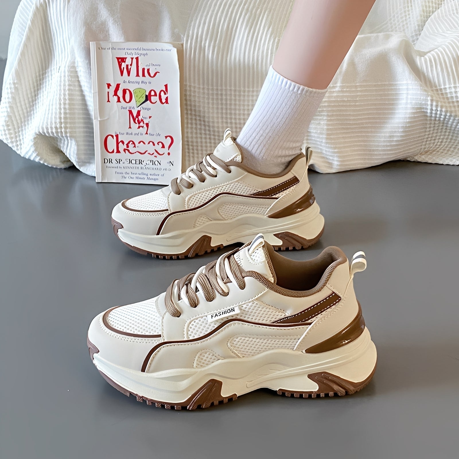 Rachel - Modische Mesh-Sneaker mit hohem Absatz für Damen