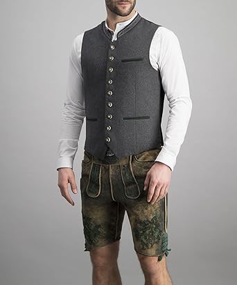 Olaf - Klassische graue Herrenweste elegant traditionell