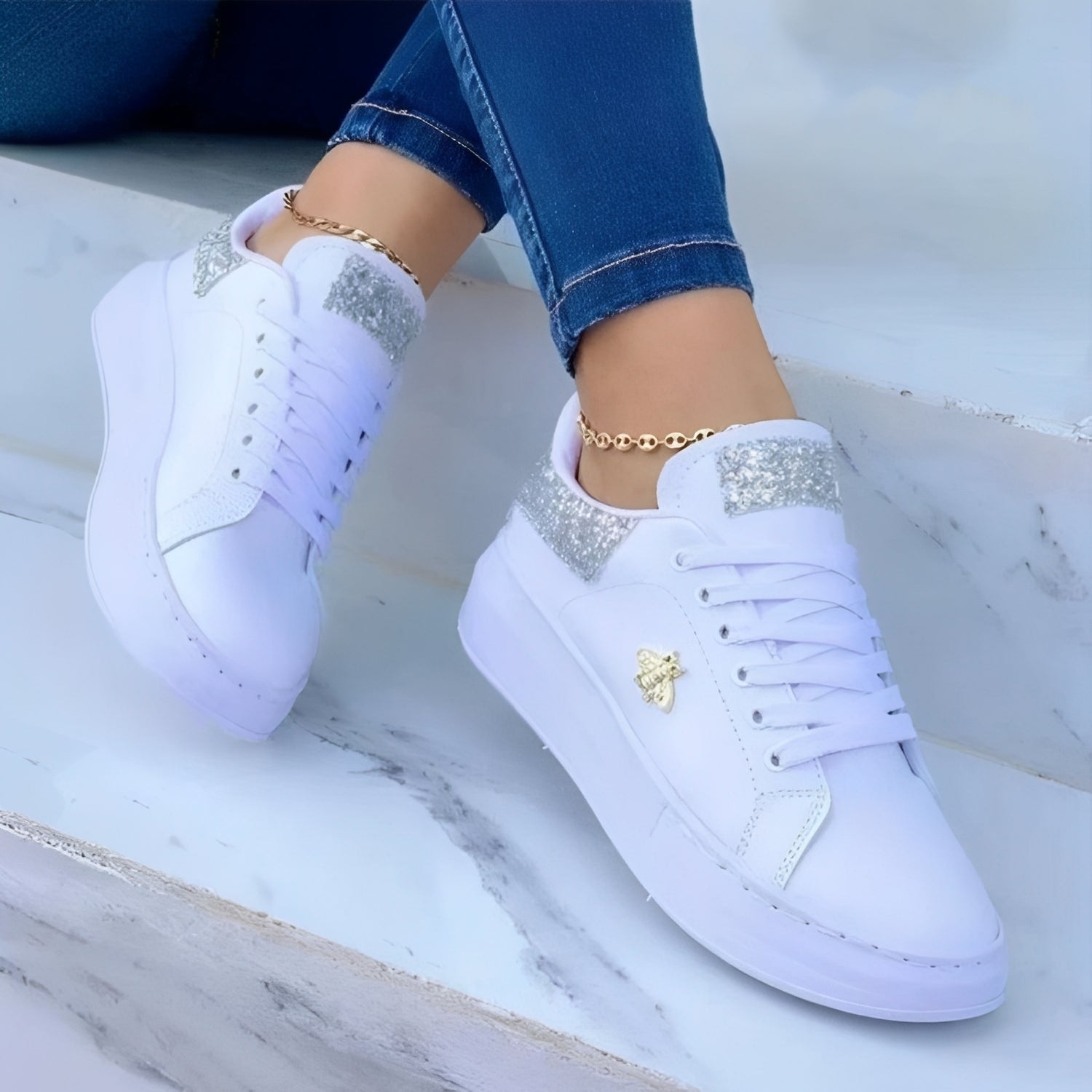 Aleena - Elegante, funkelnde Sneakers für Frauen