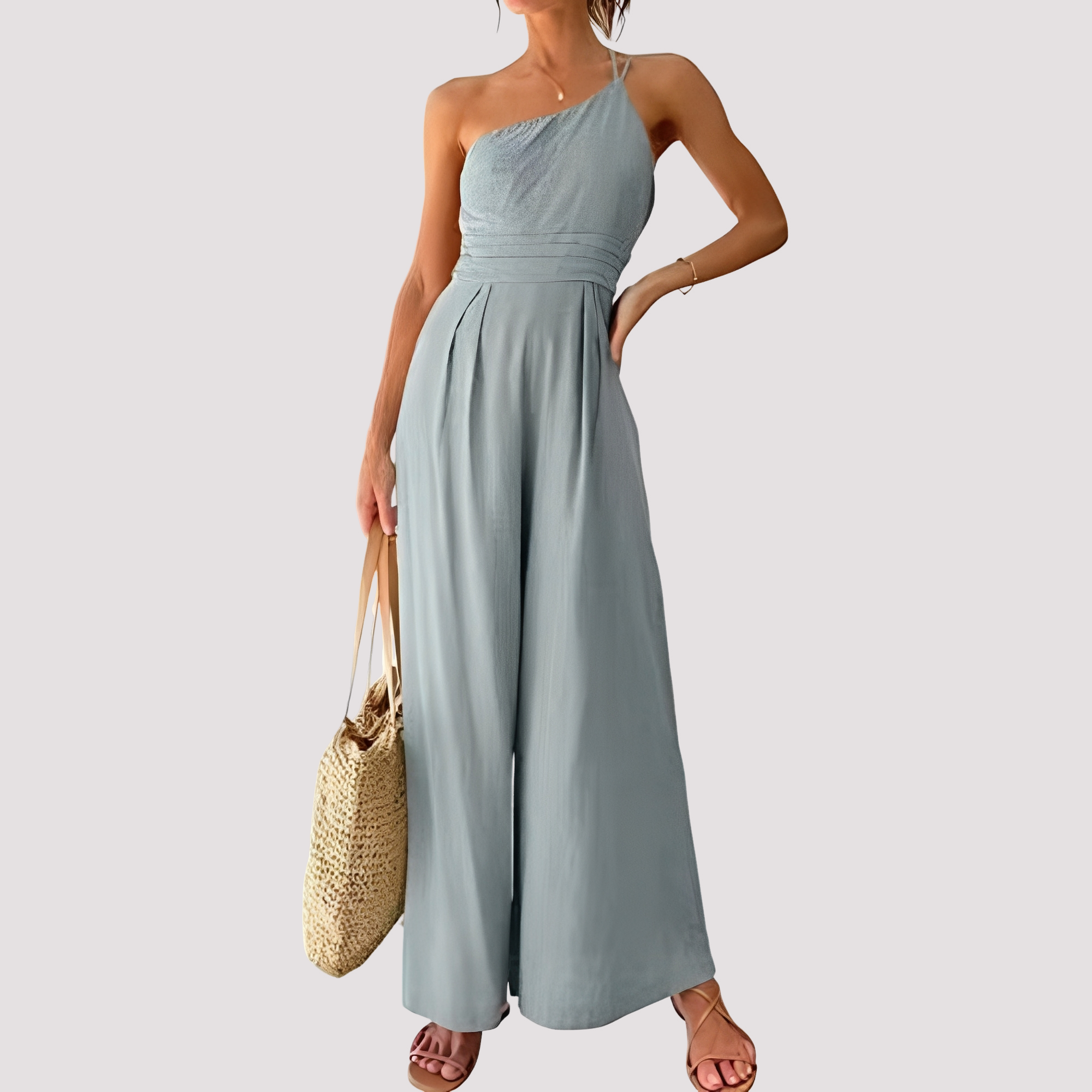 Carla - Schicker Jumpsuit für Damen mit einem Schulterträger und weitem Bein