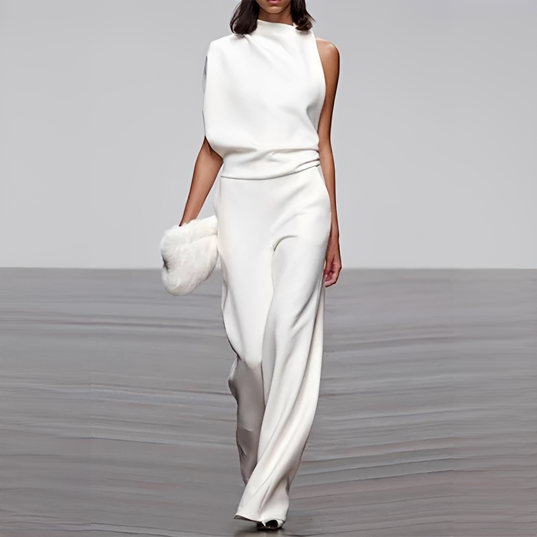 Noviem - Eleganter Jumpsuit mit Rundhalsausschnitt für Frauen