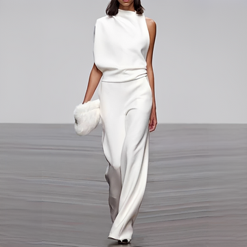 Noviem - Eleganter Jumpsuit mit Rundhalsausschnitt für Frauen