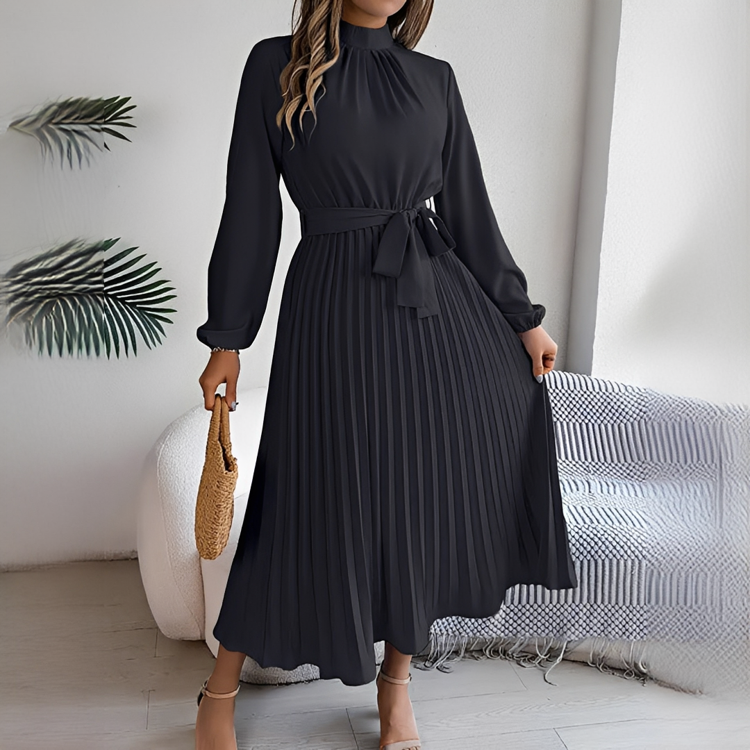 Jessy - Plissiertes Langarmkleid für Frauen