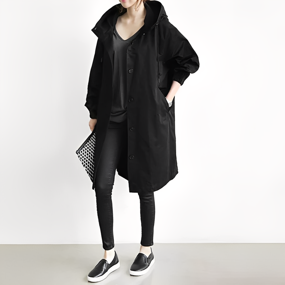 Kyla - Komfortabler Trenchcoat mit Kapuze für Damen