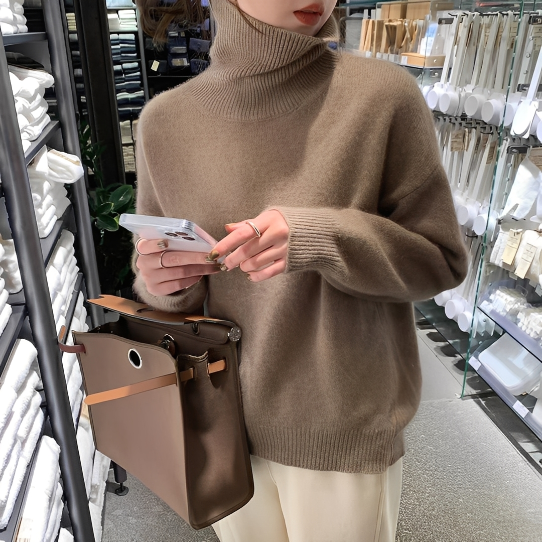 Ophélie - Stilvoller Rollkragenpullover für Damen