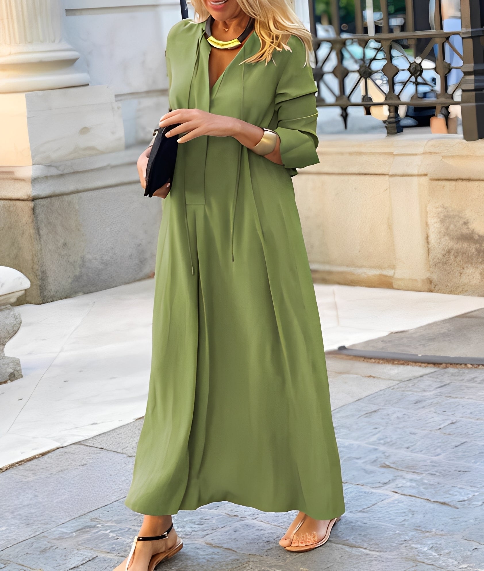 Nicole - Bequemes, locker geschnittenes Maxikleid für Damen