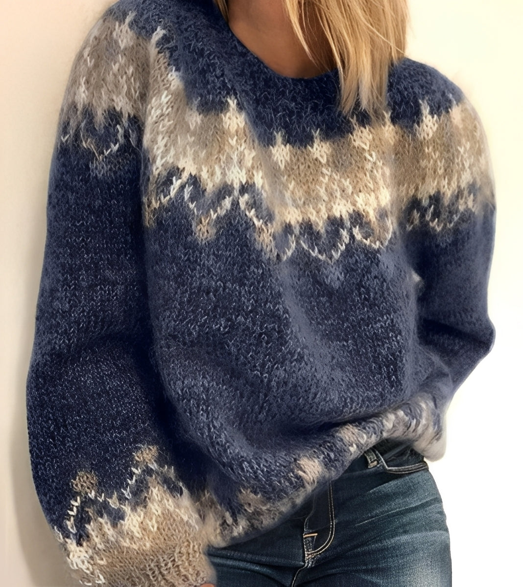 Jodie - Modischer, leicht gestrickter Damenpullover