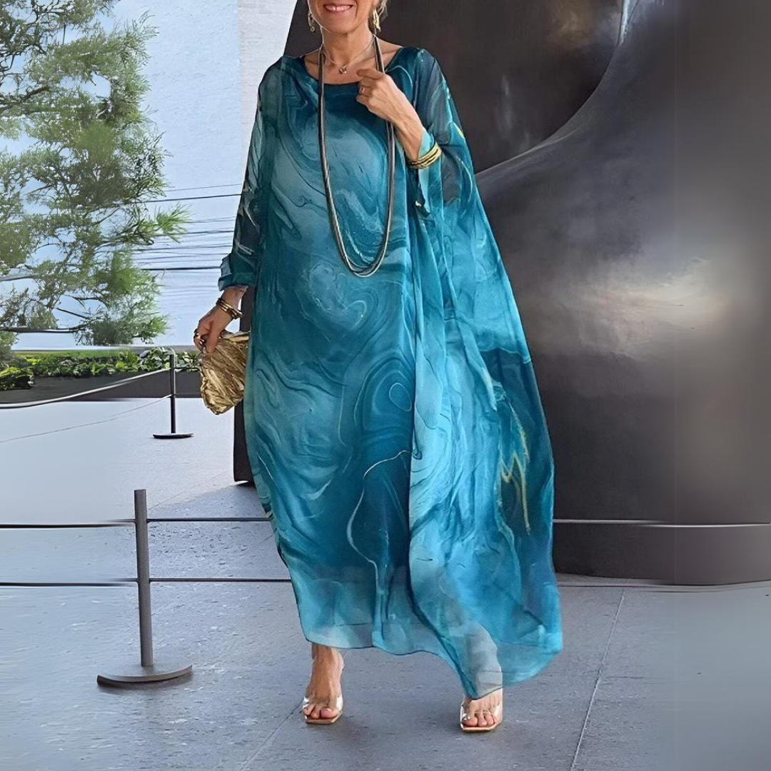 Aurora – Stilvolles Seidenkleid aus zartem Chiffon hergestellt