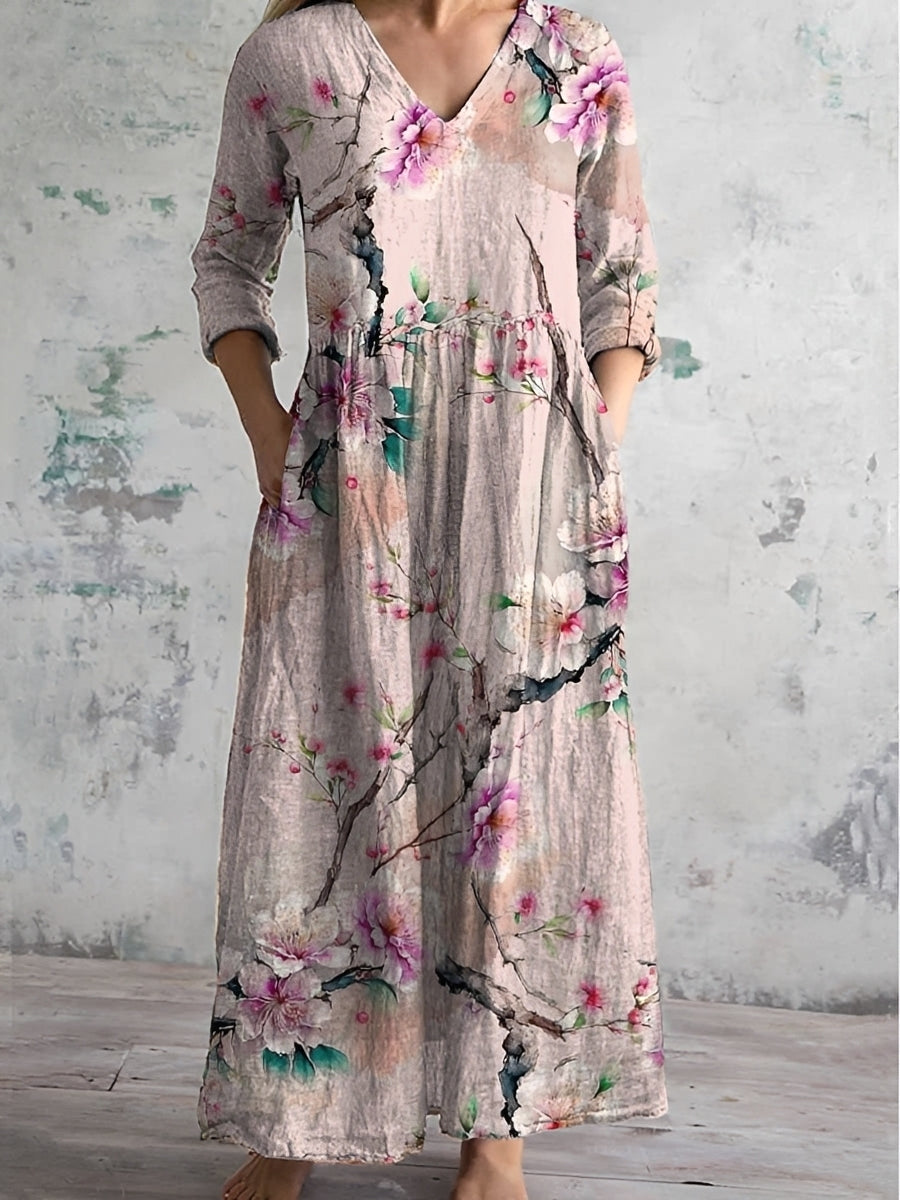 Eleanor - Fließendes Damen-Blumenkleid