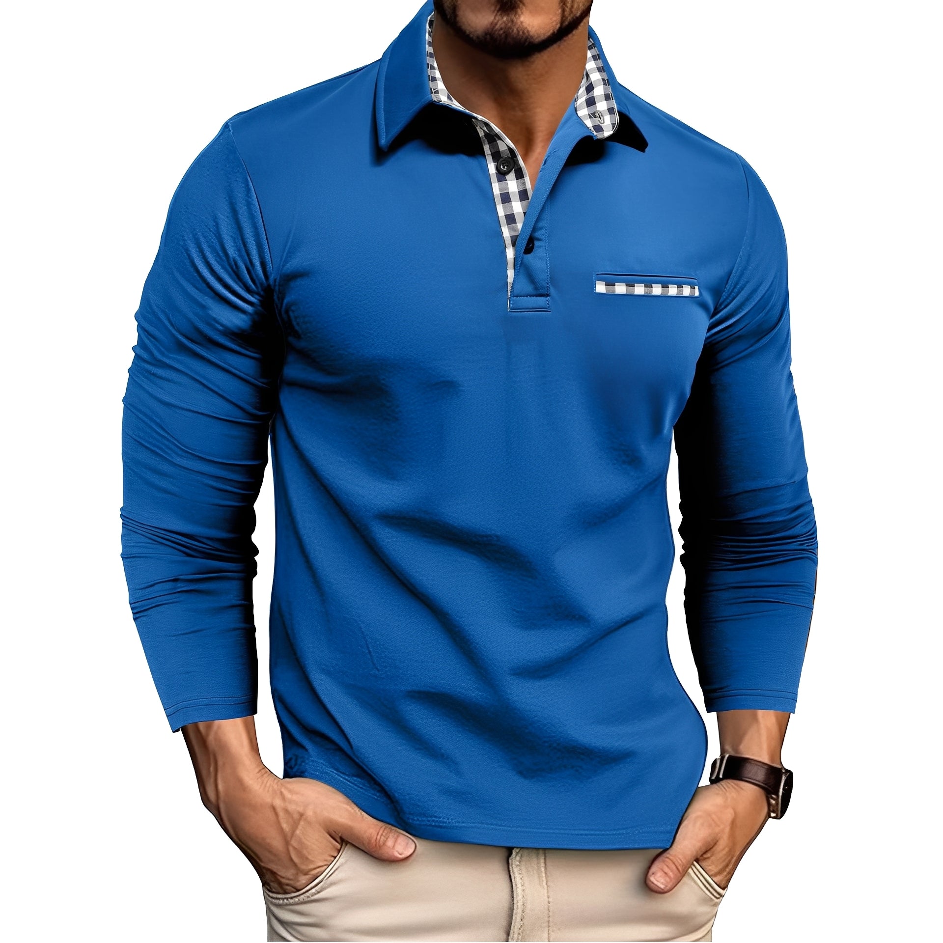Charel - Elegantes Herren-Poloshirt mit langen Ärmeln