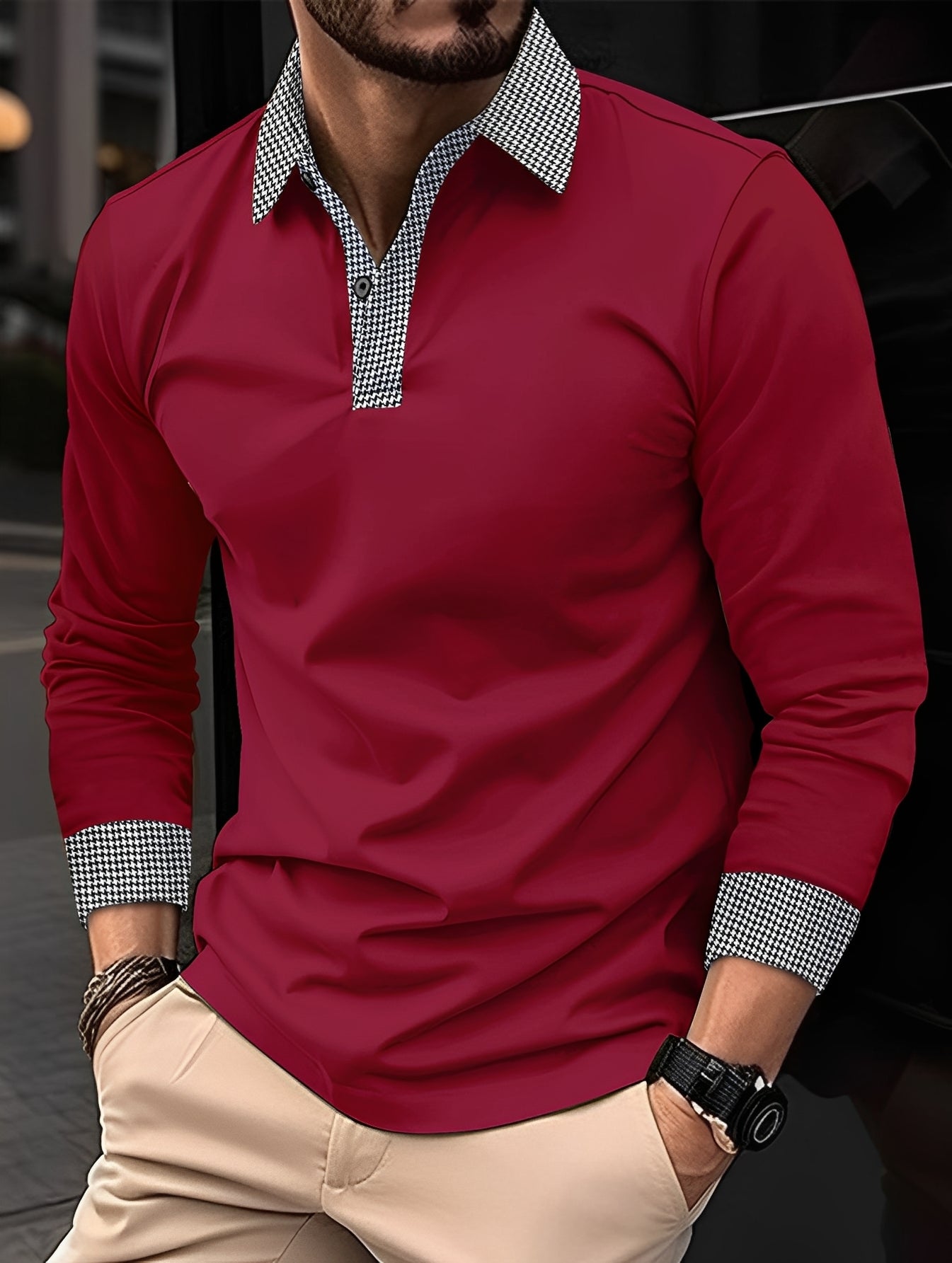 Ronnie - Stilvolles Langarm-Poloshirt für Herren