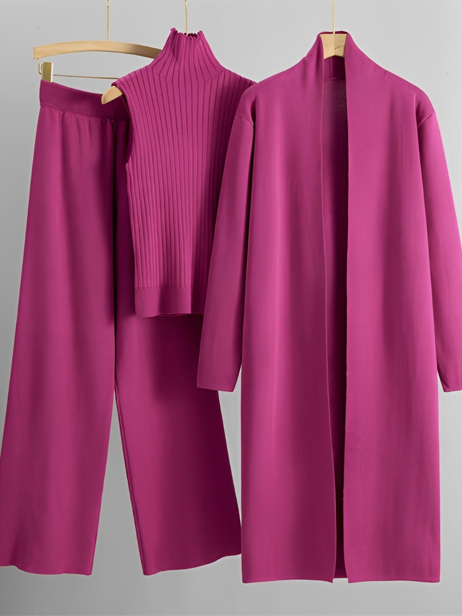 Angie - Schickes 3-teiliges Strickset für Damen