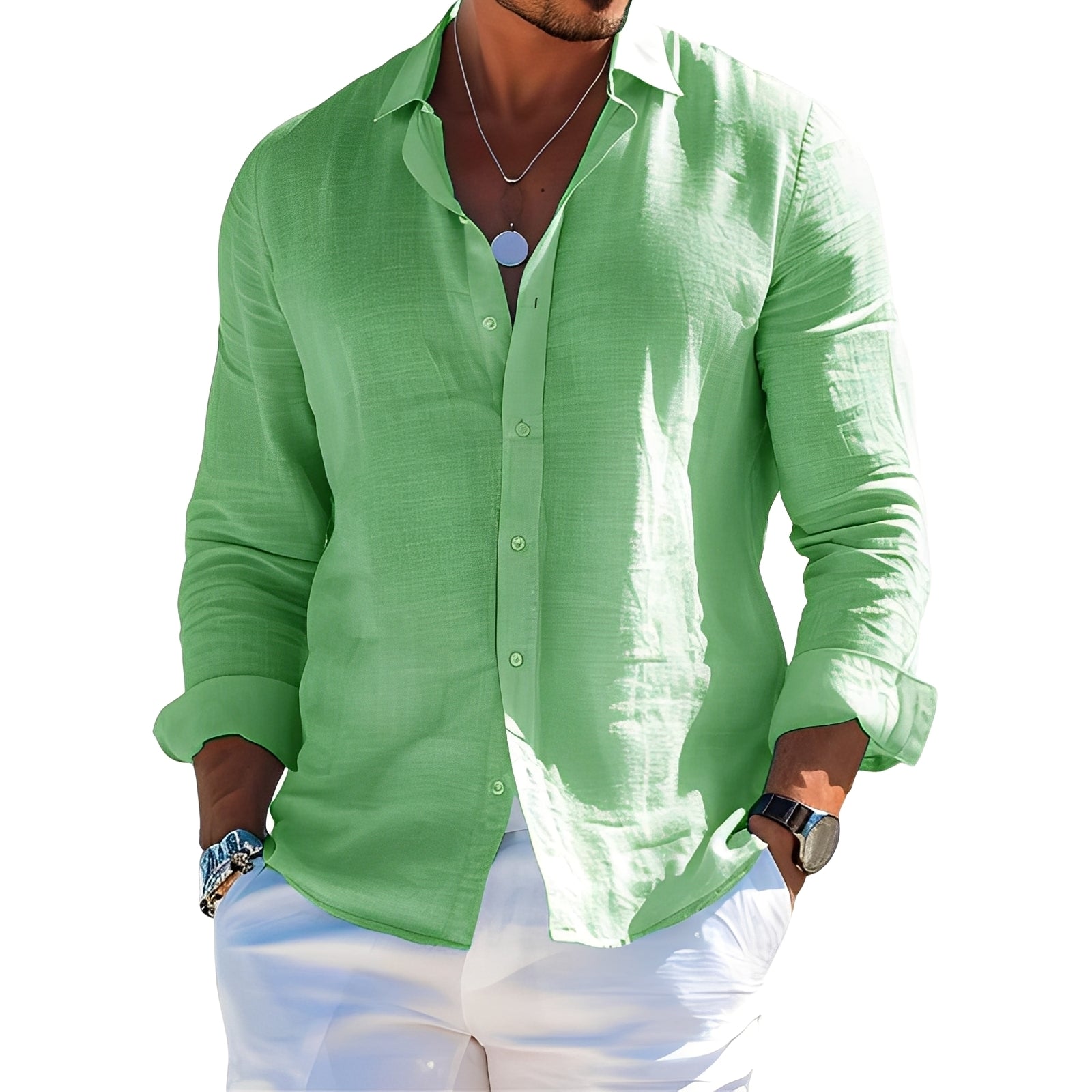 Félicien - Traditionelles Herren-Langarm-Poloshirt