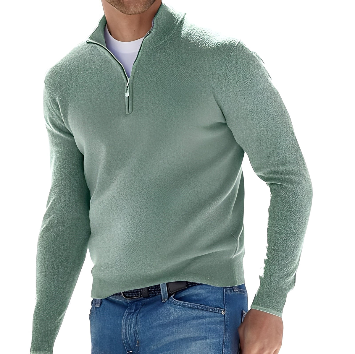 Ralph - Angenehmer Pullover mit halbem Reißverschluss