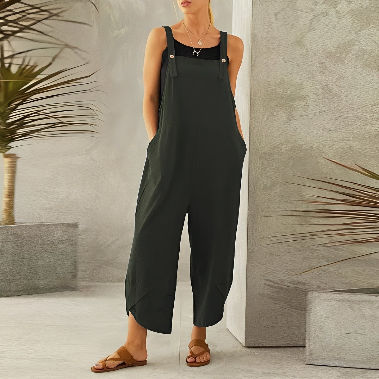 Gabrielle - Damen-Jumpsuit mit weitem Bein im lässigen Stil