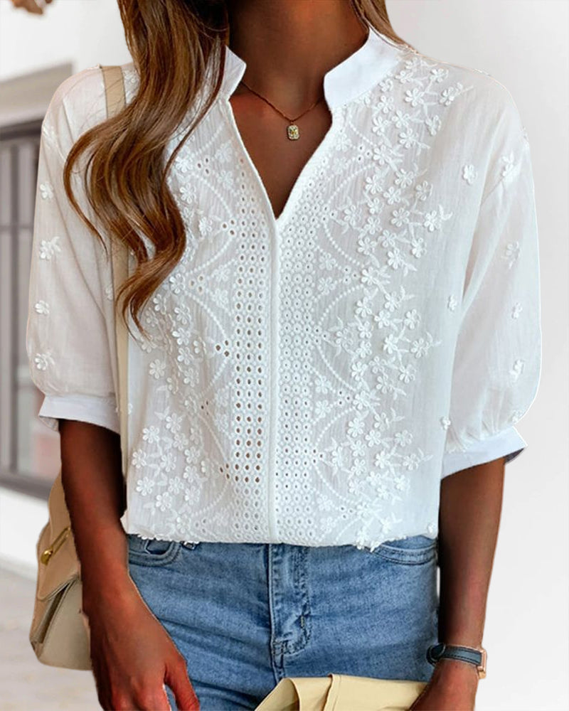 Dina - Schicke bestickte Bluse