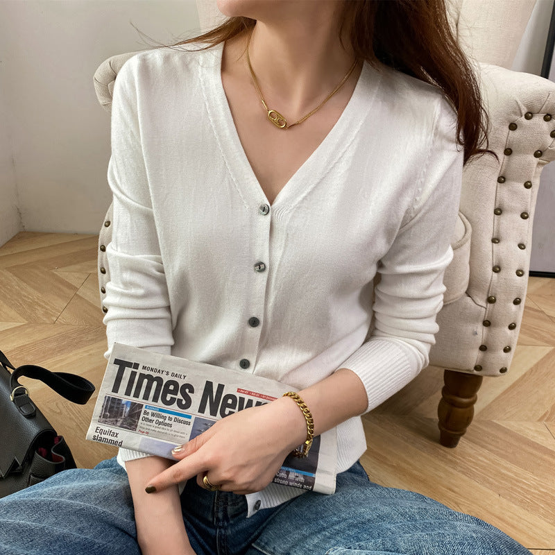 Lauren - Damen-Strickpullover mit stilvollen Knöpfen