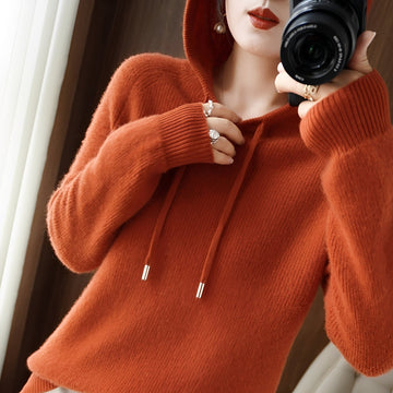 Bonnie - Schicker Wollstrick-Hoodie für Damen