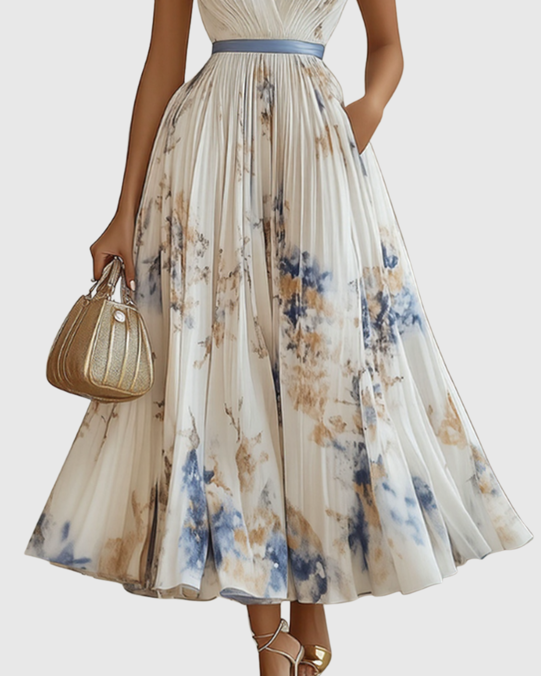 Adeline – Fließendes Maxikleid mit eleganten Falten