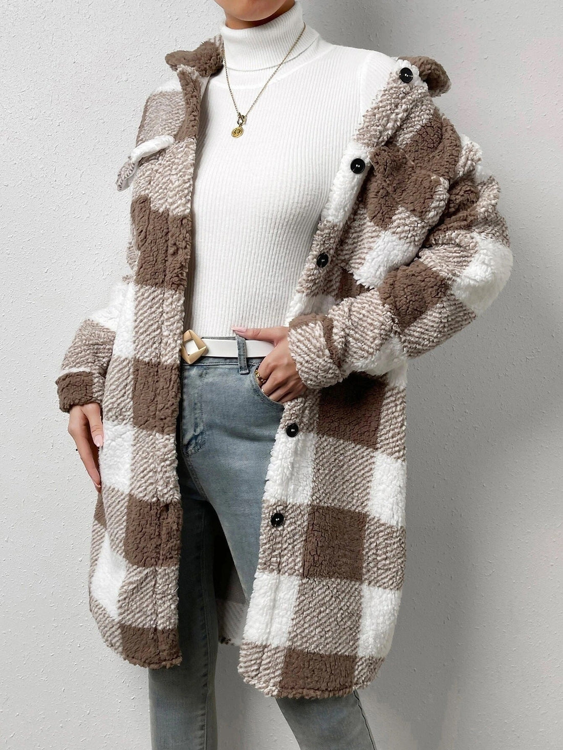 Rachel - Eleganter, warmer Fleece-Mantel für Damen