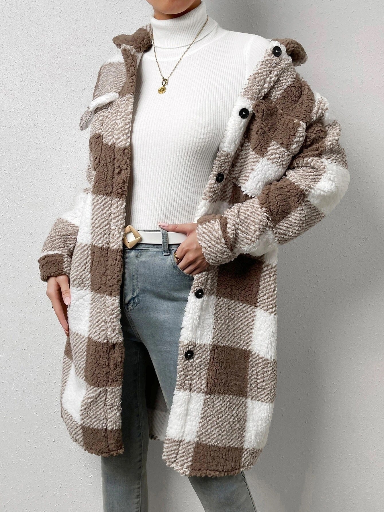 Rachel - Eleganter, warmer Fleece-Mantel für Damen