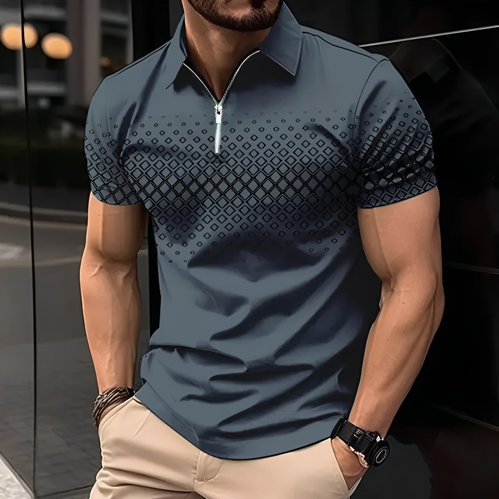 Johnny - Stilvolles Polohemd für Herren mit Muster