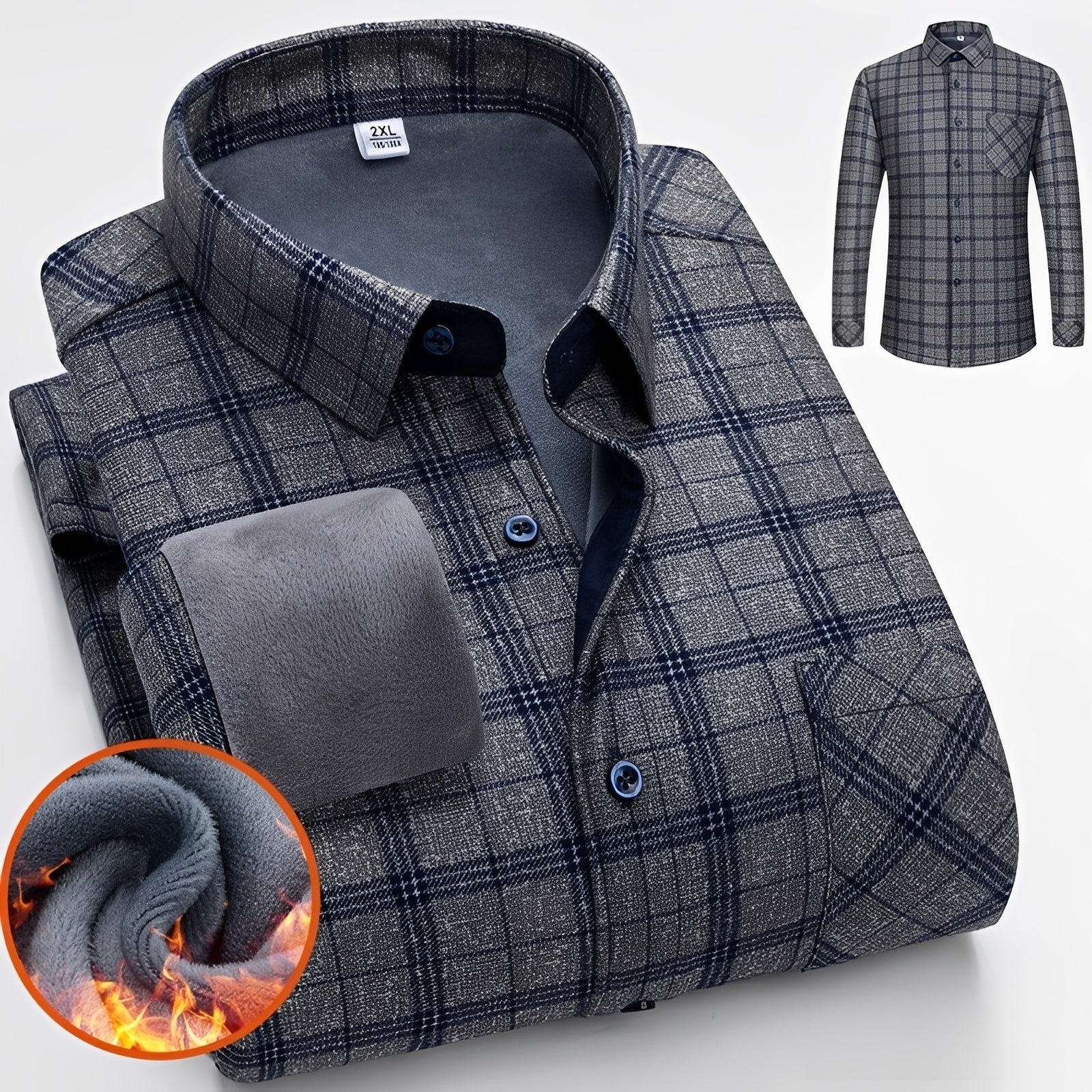Anton – Elegantes, warmes Karohemd für Herren
