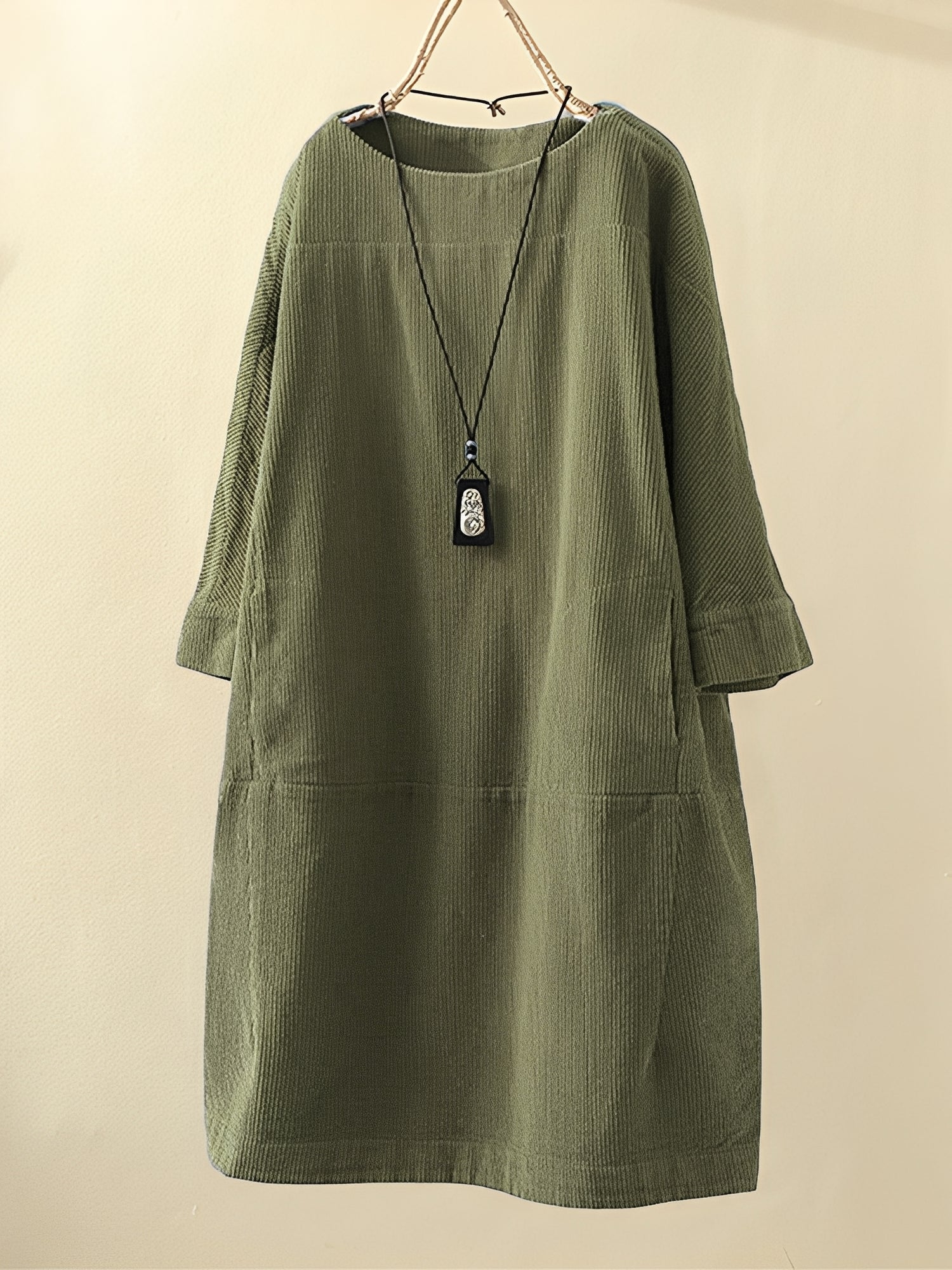 Ellen - Bequemes Cord-A-Linien-Kleid für Damen