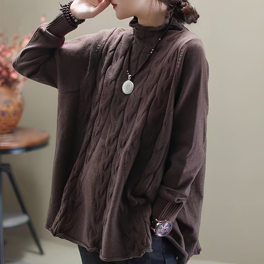 Carla - Bequemer Damenrollkragenpullover