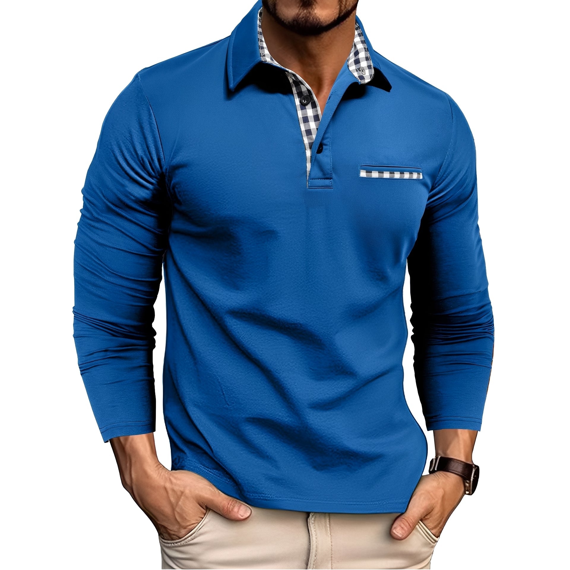 Jerome - Bequemes Langarm-Herren-Poloshirt