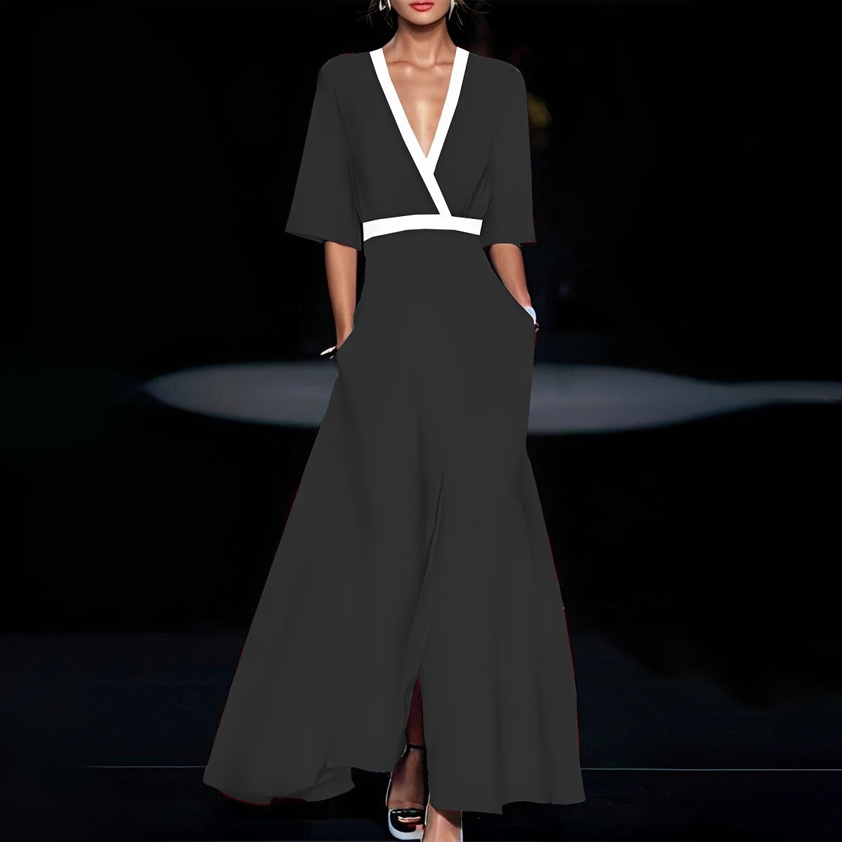 Susan - Stilvolles Damenkleid mit kurzen Ärmeln