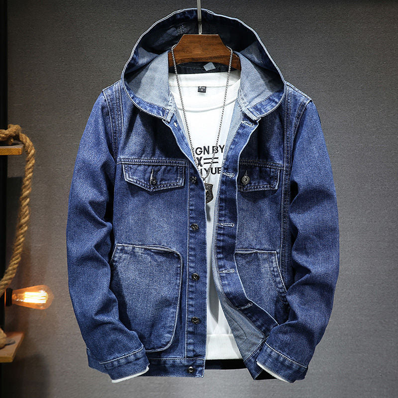 Marcus - Moderne Jeansjacke mit Kapuze für Herren