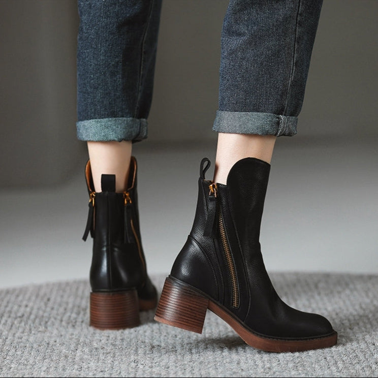 Rosie - Modische Damenstiefeletten mit Reißverschluss
