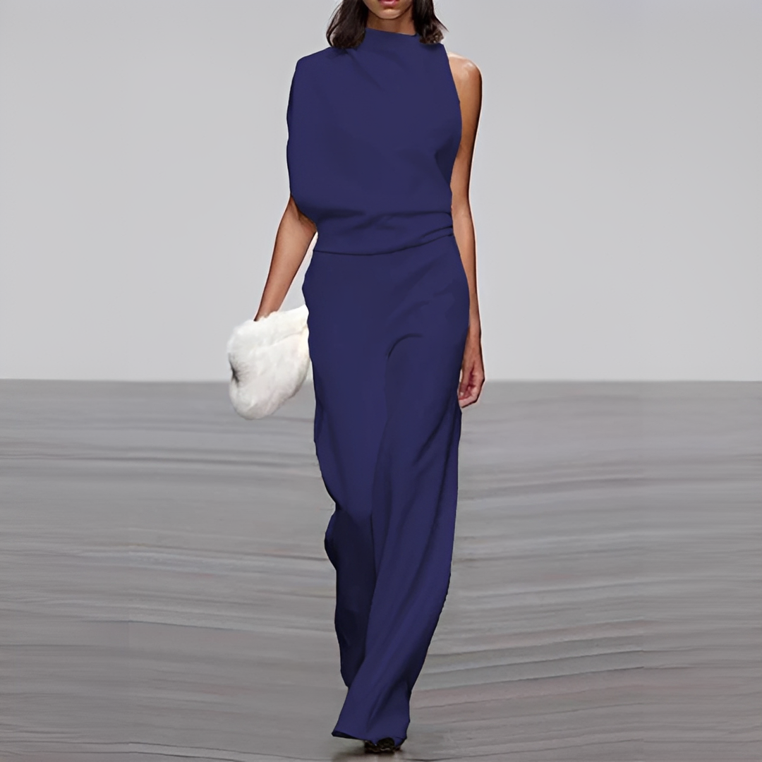 Noviem - Eleganter Jumpsuit mit Rundhalsausschnitt für Frauen