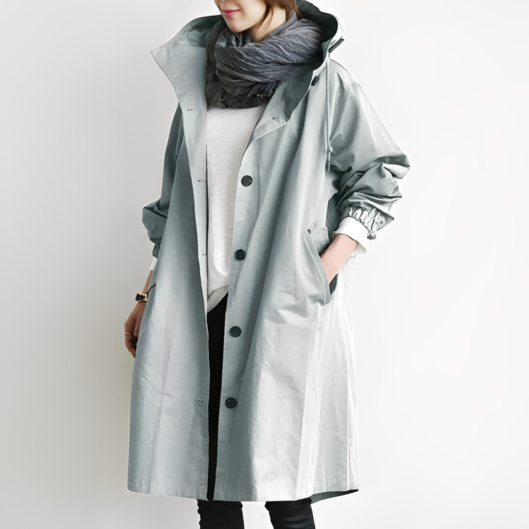 Kyla - Komfortabler Trenchcoat mit Kapuze für Damen