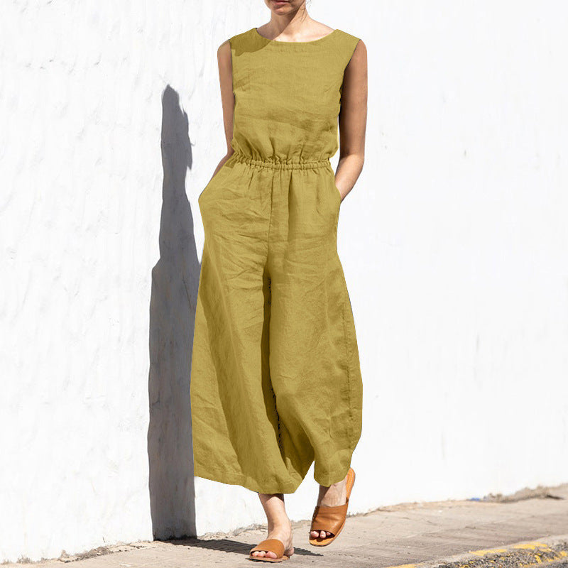 Angela - Ärmelloser, lässiger Jumpsuit für Frauen