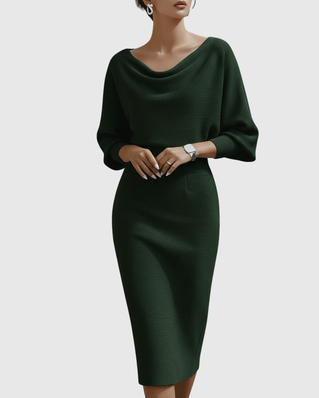 Danaya – Stilvolles Midikleid mit Drapierung