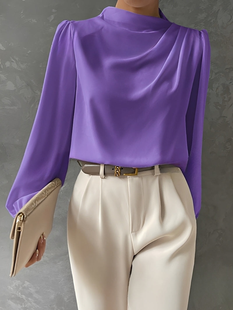 Meghan - Schicke Damenbluse aus plissiertem Satin