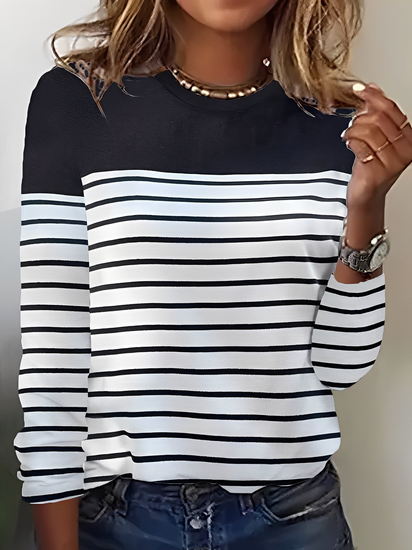 Eunice - Komfortabler Damenpullover mit Streifen