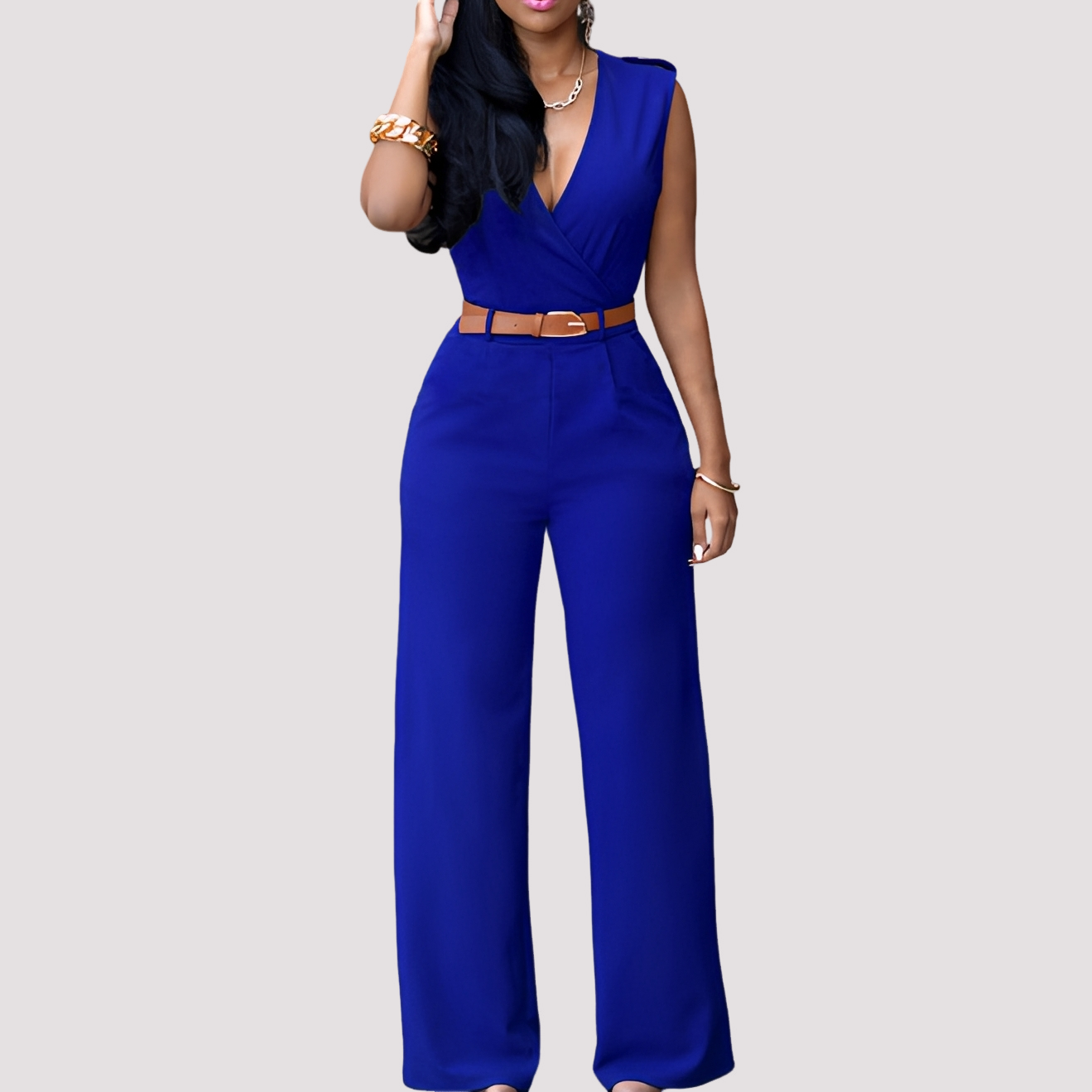 Esther - Schicker Jumpsuit mit Gürtel für Damen