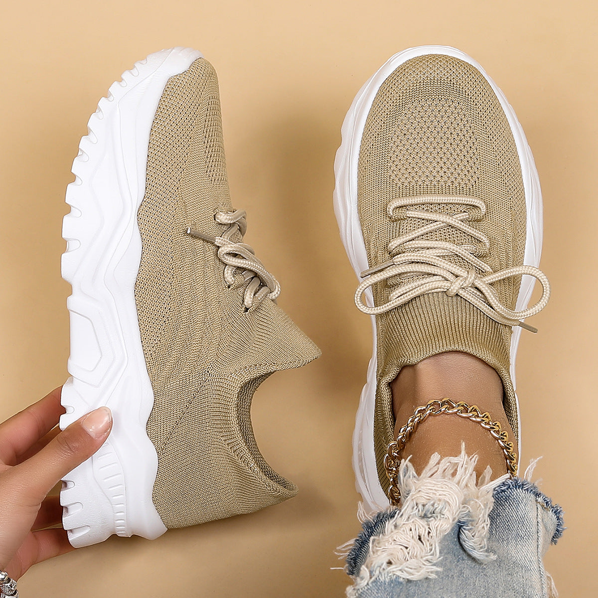 Lucie - Bequeme Flyknit-Socken-Schuhe für Damen