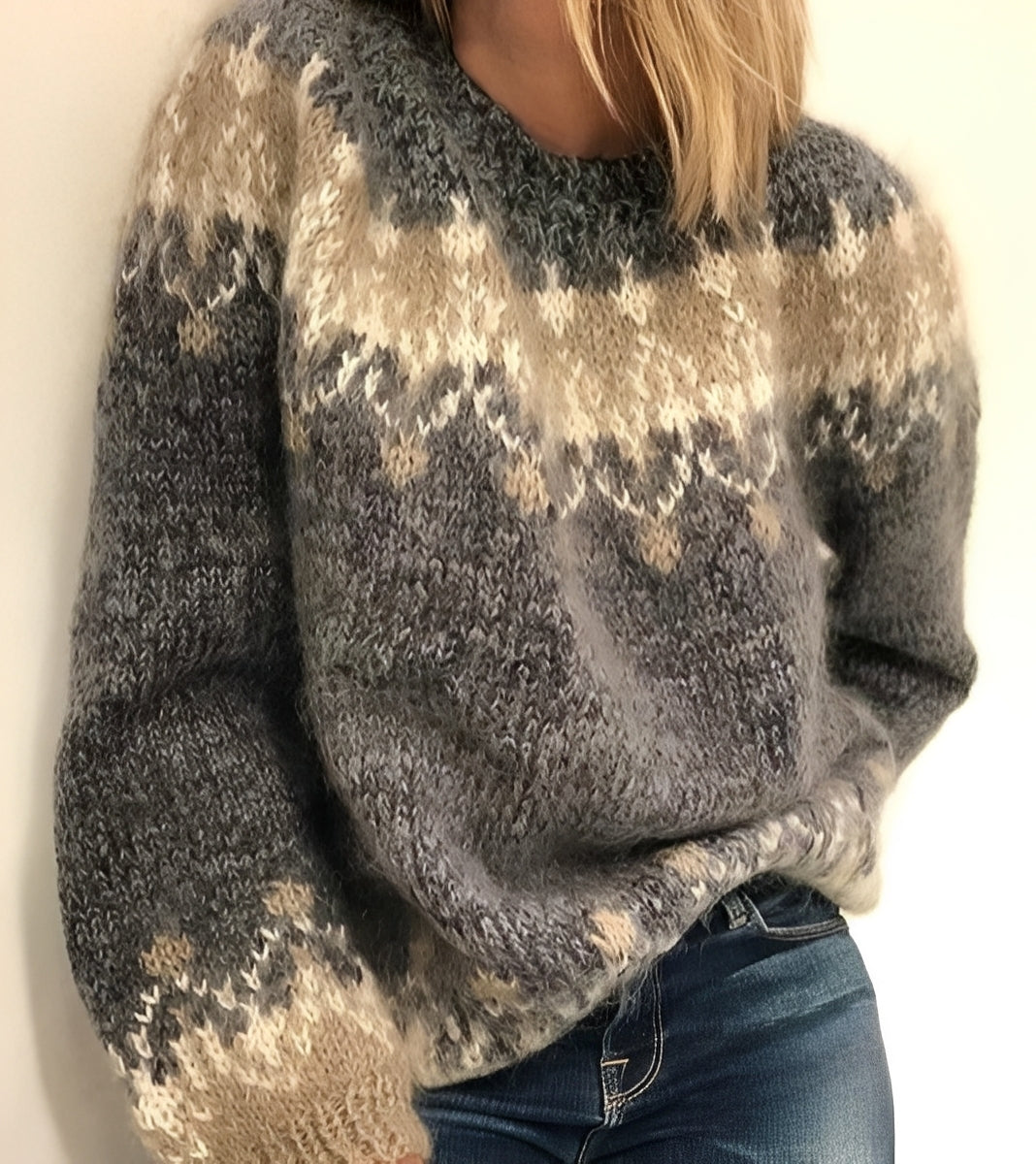 Jodie - Modischer, leicht gestrickter Damenpullover