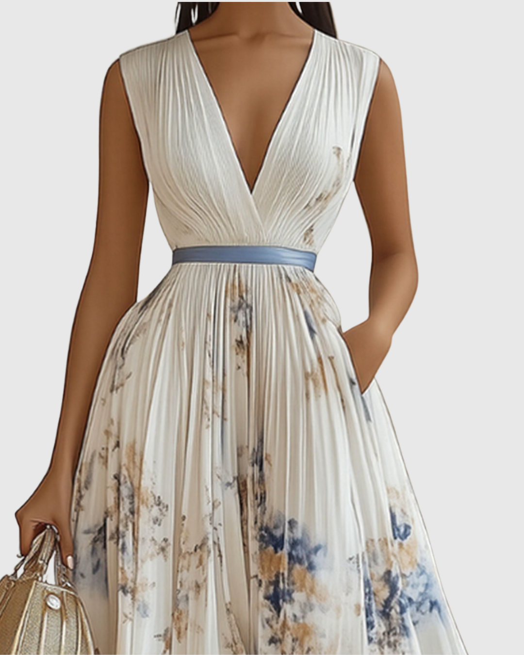 Adeline – Fließendes Maxikleid mit eleganten Falten