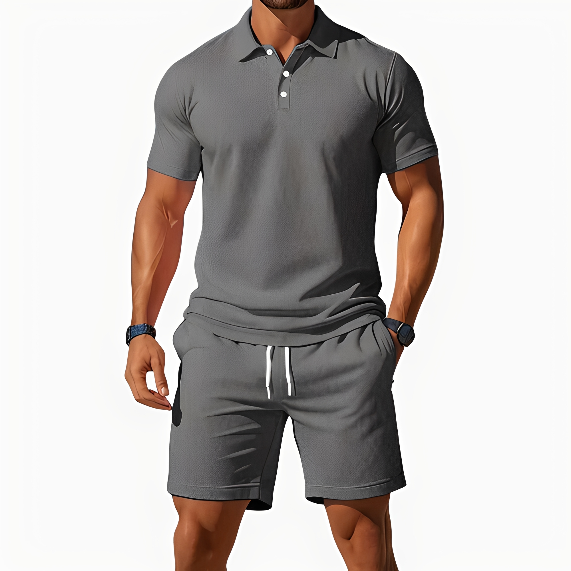 Aldrin - Trendiges Polo- und Shorts-Set für Männer