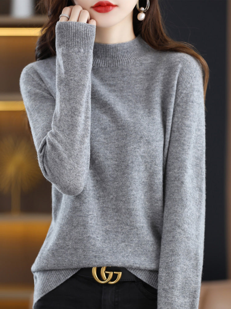 Carrie - Eleganter, warmer Damenpullover mit Stehkragen