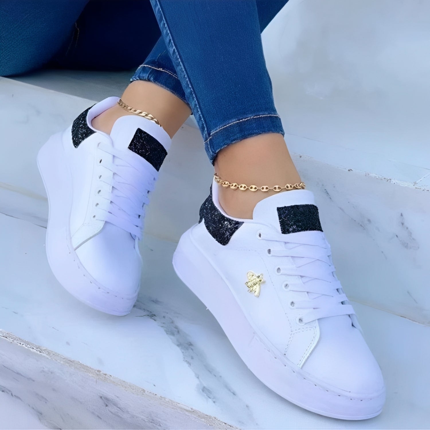 Aleena - Elegante, funkelnde Sneakers für Frauen
