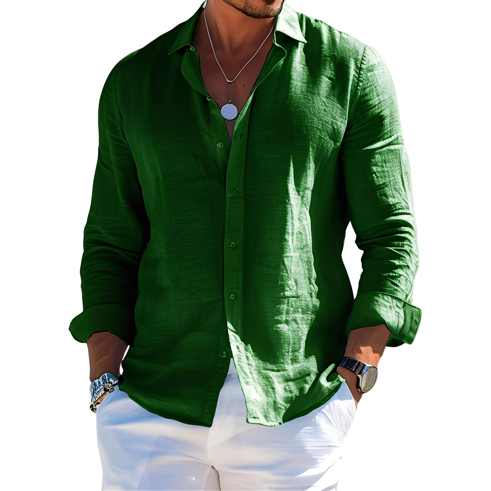 Félicien - Traditionelles Herren-Langarm-Poloshirt