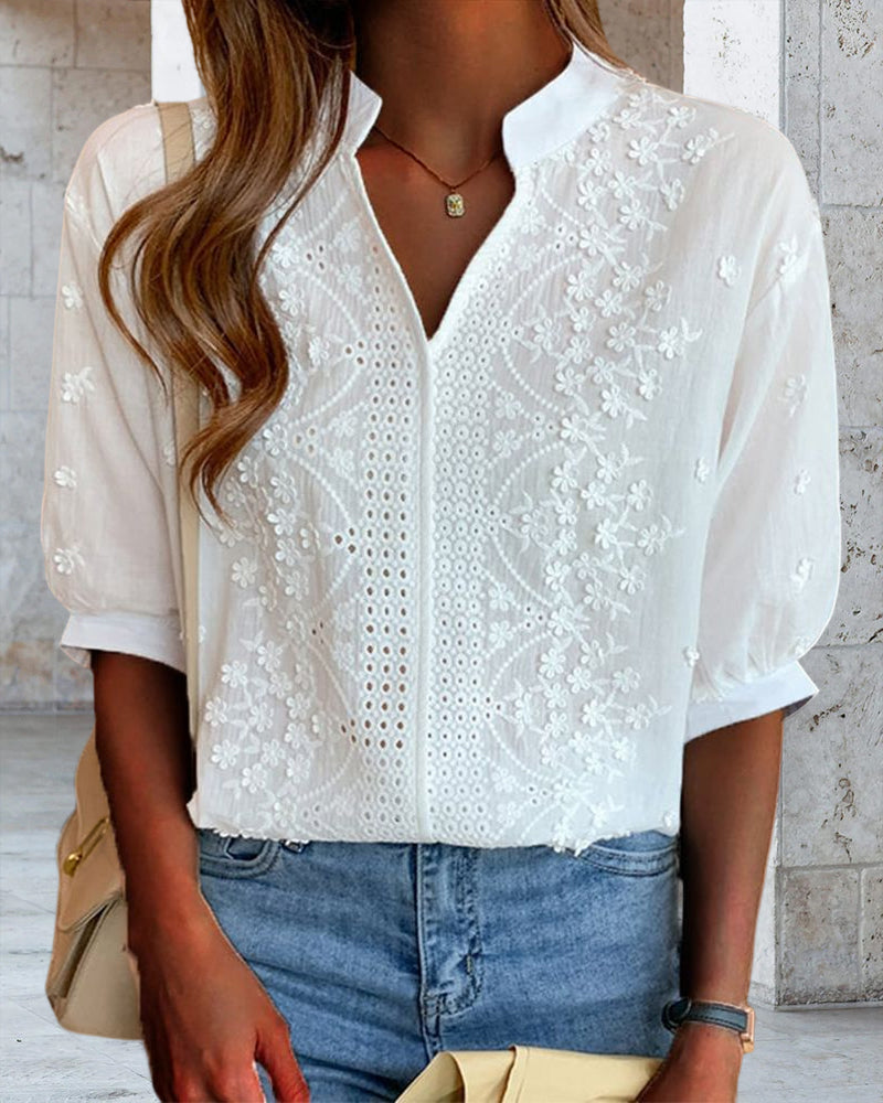 Dina - Schicke bestickte Bluse